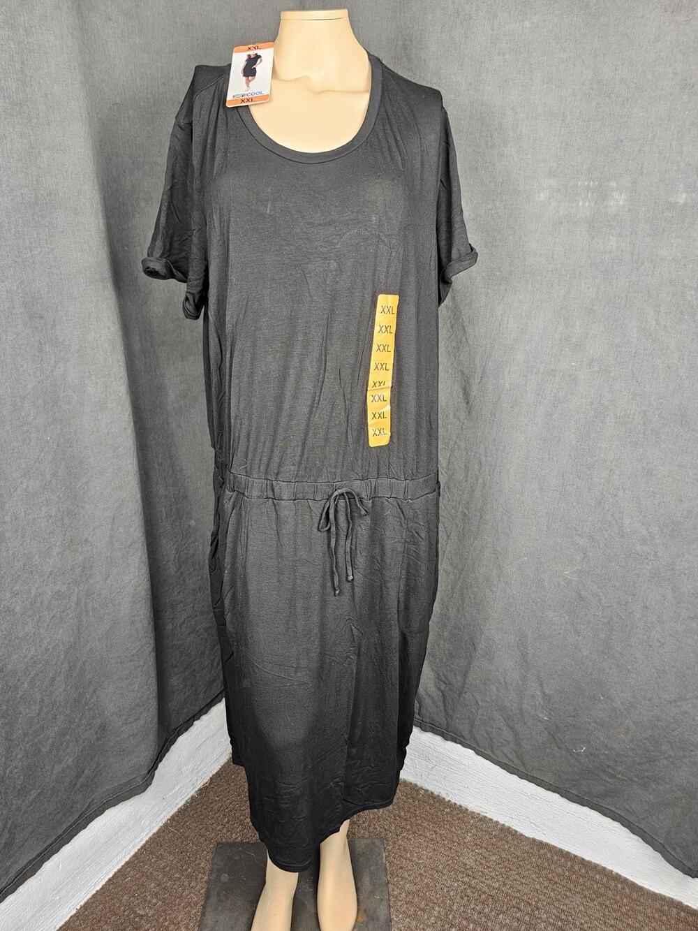 NWT 32 Degrees Cool Soft Lux Dress Womens XXL T Shirt Athleisure Pocket Casual
